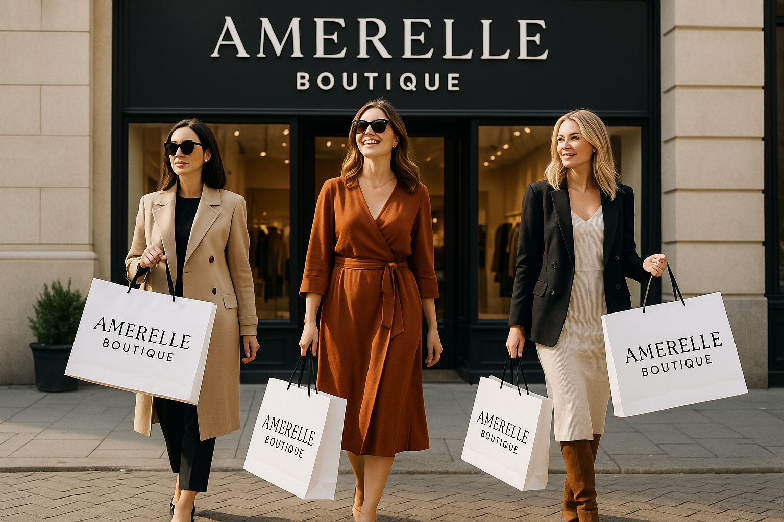 perfect, is the text clearly shown on the bags? It should spell : "Amerelle Boutique" 